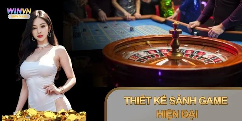 Live Casino Winvn có thiết kế sảnh game hiện đại